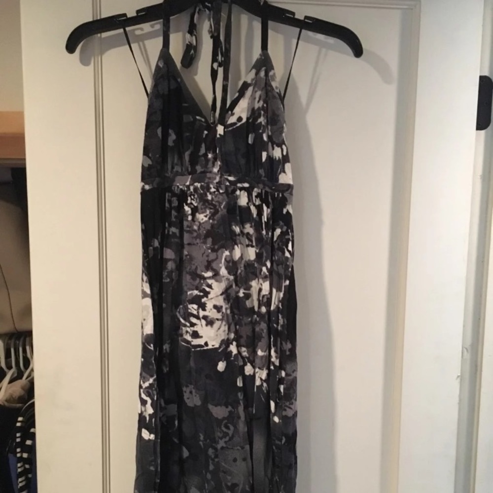 Floral express halter top dress